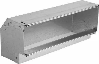 Gray Metal 10X2-120 Vertical Elbow 90 2X10