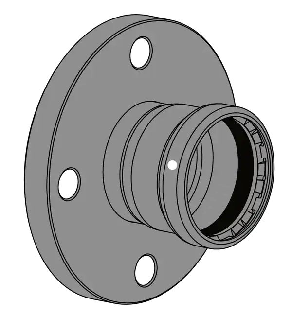 EverFlow MPFL0114 1-1/4 P X Flange Titanpress EPDM M Carbon Steel