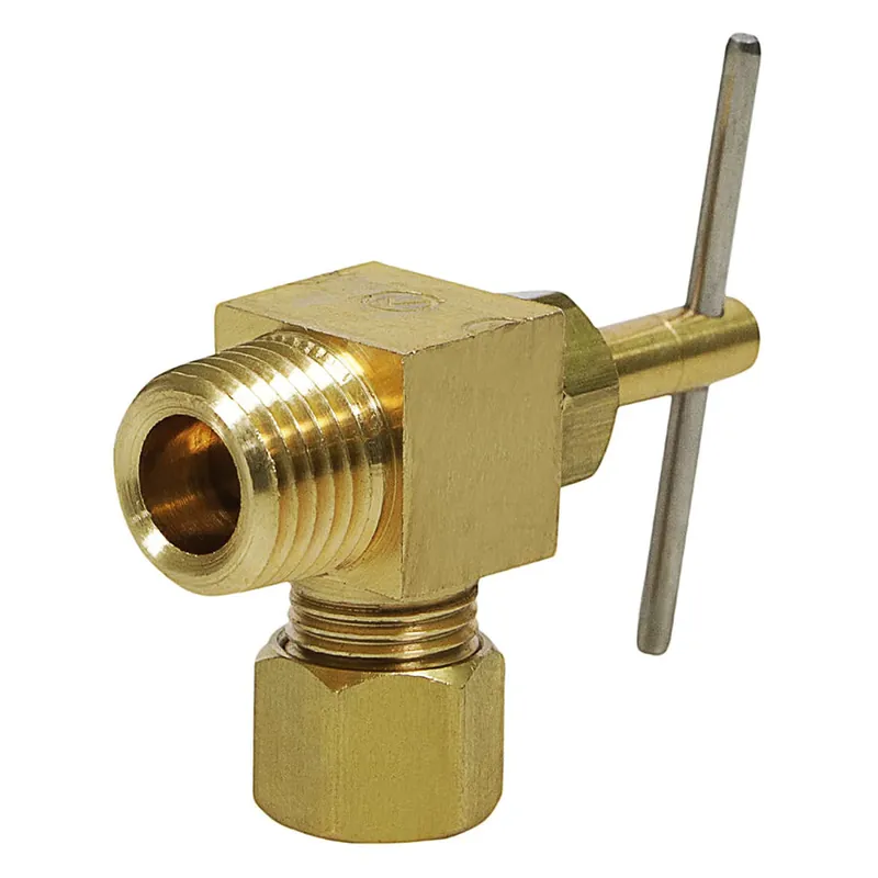 EverFlow NV69X-1418-NL 1/4 OD COMP X 1/8 MIP ANGLE NEEDLE VALVE