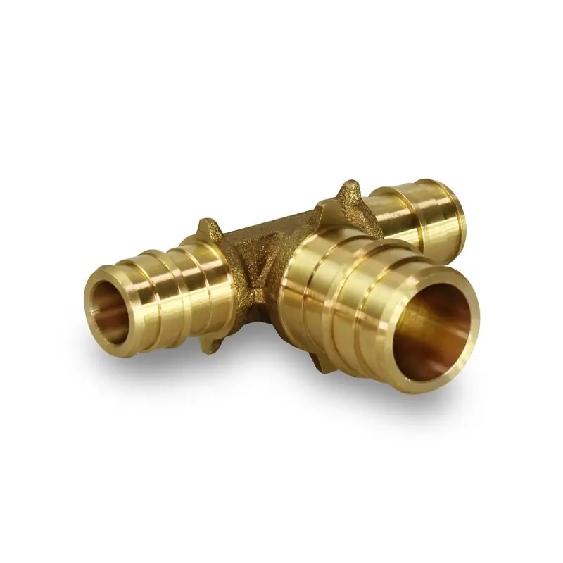 EverFlow WPRT1013-NL 1 F1960 x 1/2 F1960 x 3/4 F1960 PEX Brass Reducing Tee LF