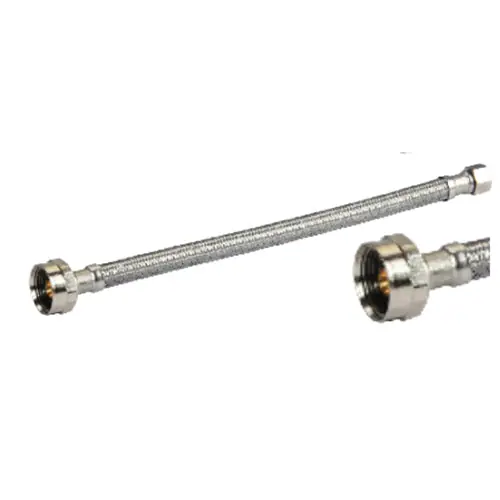 EverFlow 27423-NL 20 SS Braided 3/8 Comp X 7/8 BC Br Nut Tank Supply Lead Free