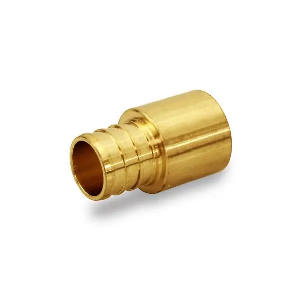 EverFlow PSMA3838-NL 3/8 Male Sweat X 3/8 PEX Barb Adapter Lead Free