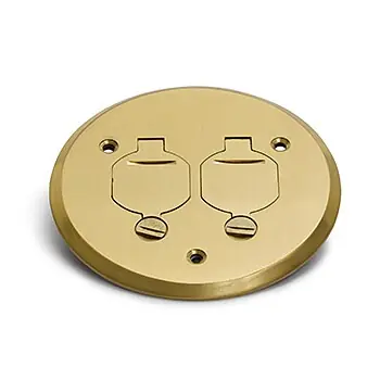LEW ELECTRIC PBR-FPB Cover 2 Outlets 5-1/16 in Dia Replacement MPN