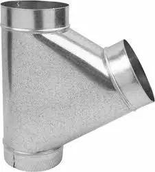 Gray Metal 6X5X3-306 Flue Branch Wye Furnace Pipe 6 X 5 X 3