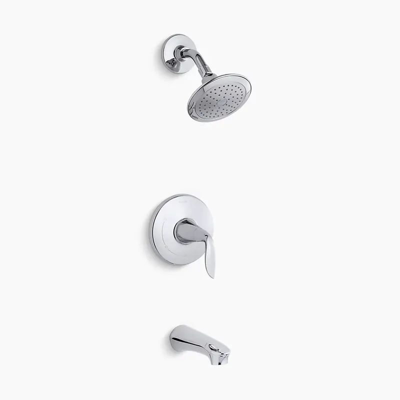 Kohler K-TS5318-4-CP Refinia Rite-Temp Bath and Shower Trim with 2.5 GPM Showerhead