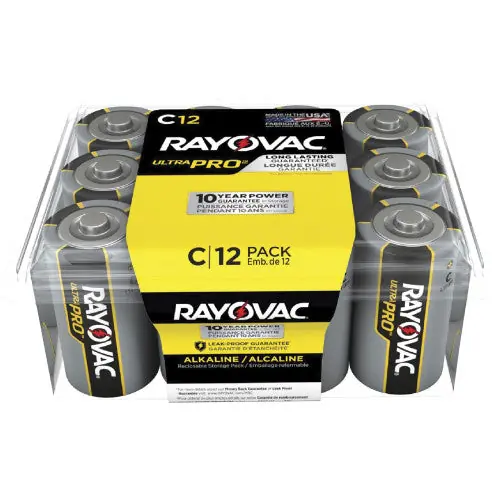 Rayovac ALC-12F Ultra Pro Alkaline C Batteries 12/PK