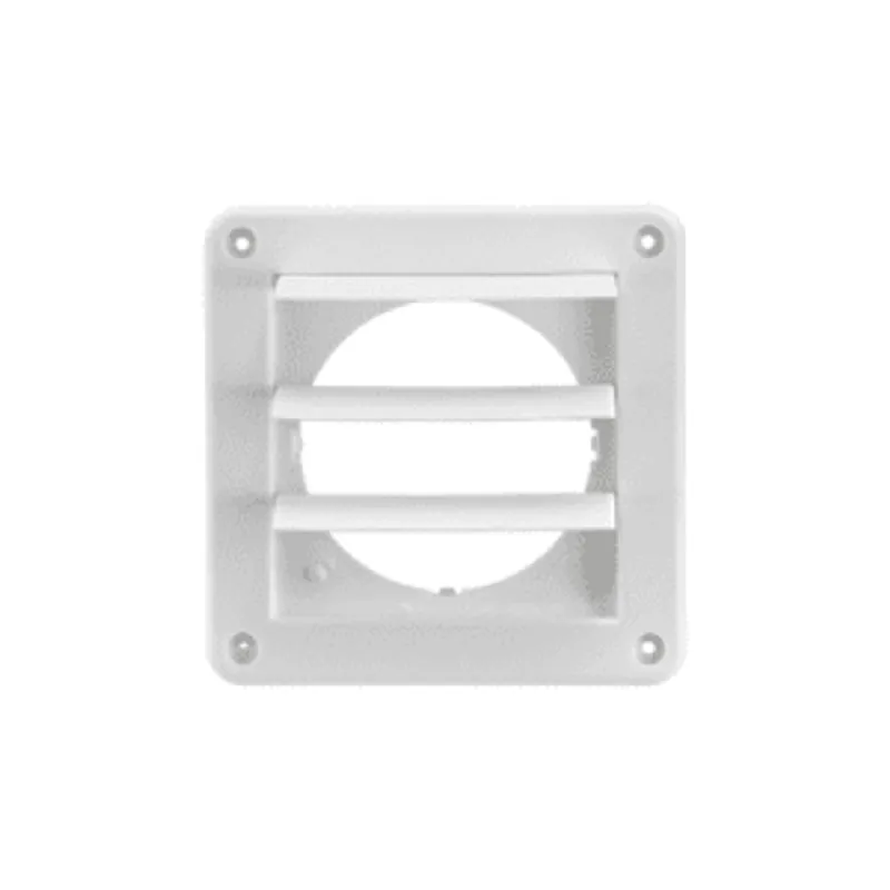 Lambro 1423W White Plastic Wall Exhaust Louvered Dryer Vent 4 Inch
