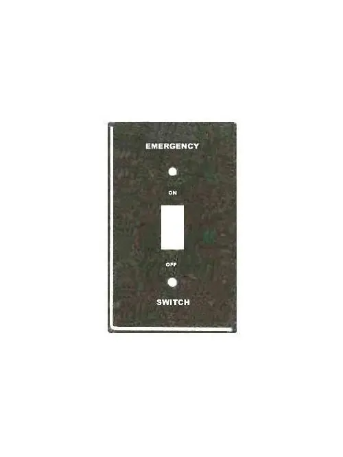 Mulberry Metal Product 41052 1-Gang Red Painted Steel Toggle Switch Emergency Wallplate