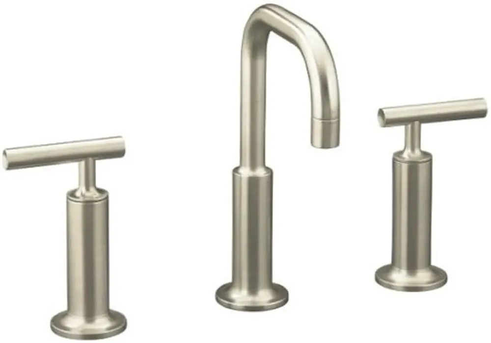Kohler K-14407-4-BN Purist Widespread Bathroom Sink Faucet 1.2 gpm
