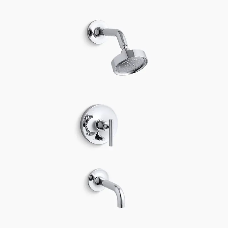 KOHLER K-T14421-4L-BN Purist Rite-Temp Bath and Shower Trim Kit with Push-Button Diverter