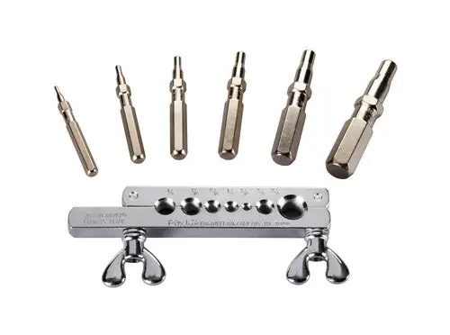 Ritchie Engineering 60461 Yellow Jacket Swaging Set with Clamping Bar and 6 Swaging Punches (3/16 to 5/8 inches)