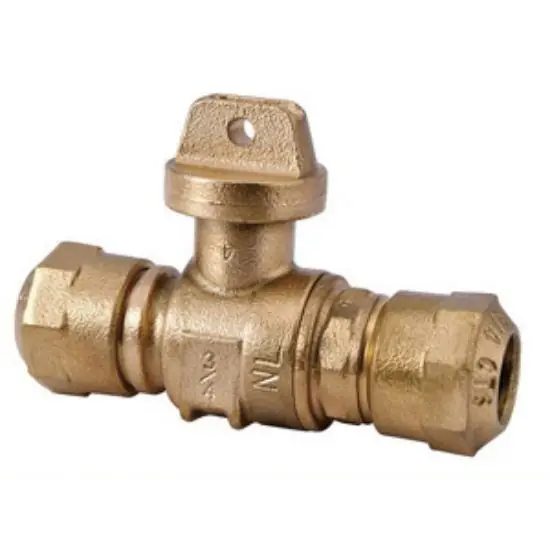 FORD METER BOX B44-666-Q-NL Ball Valve 1-1/2 in. CTS Quick Joint