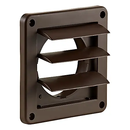 Lambro Industries 1423B 4 Inch Plastic Wall Exhaust Louvered Dryer Vent
