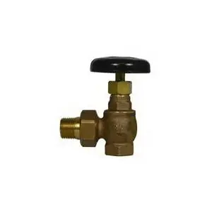 AY McDonald MFG CO 4431T Steam Radiator Angle Valve 3/4 in FNPT x MNPT Union