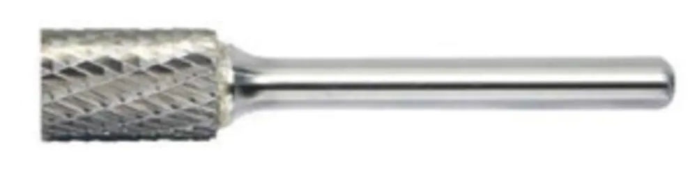 Radnor 64007075 Cylindrical Double Cut Carbide Burr 1/4 inches X 5/8 inches