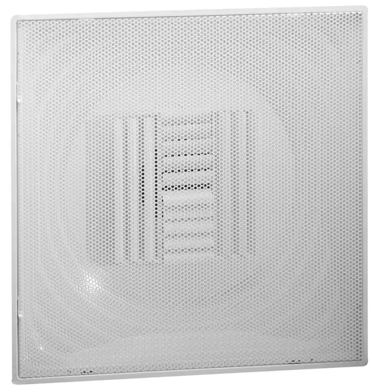 HART & COOLEY CBPS 08 W Steel Curved Blade Perforated Face Supply with 8 inches Collar