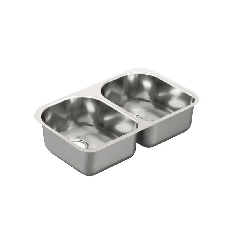 Moen G18256 Double Basin Undermount 18-Gauge Stainless Steel Kitchen Sink