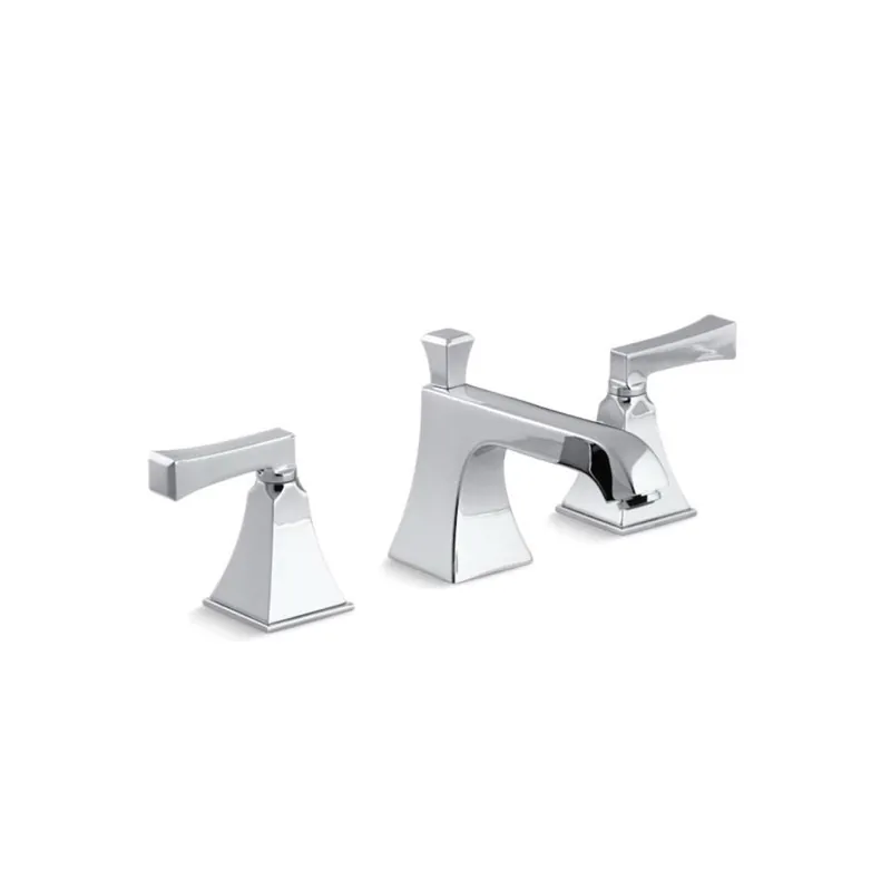 Kohler K-454-4V-CP Memoirs Stately Widespread Bathroom Sink Faucet 1.2 gpm