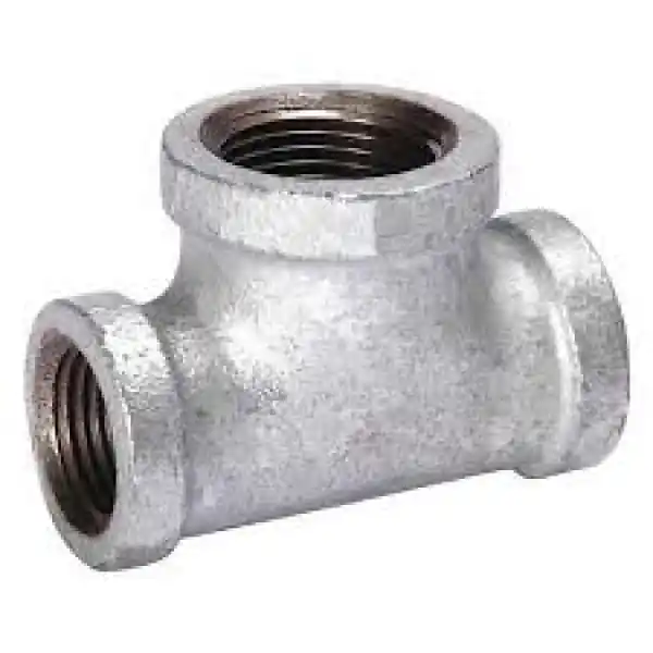 Matco-Norca ZMGTR080608 Galvanized Malleable Red Tee 2 inches X 1-1/4 inches X 2 inches