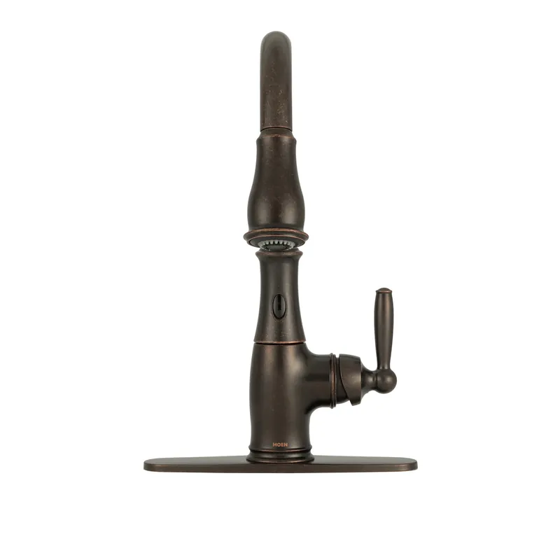 Faucets 7185ESRS Moen Brantford Motionsense Two-Sensor Touchless One-Handle High Arc Pulldown Kitchen Faucet