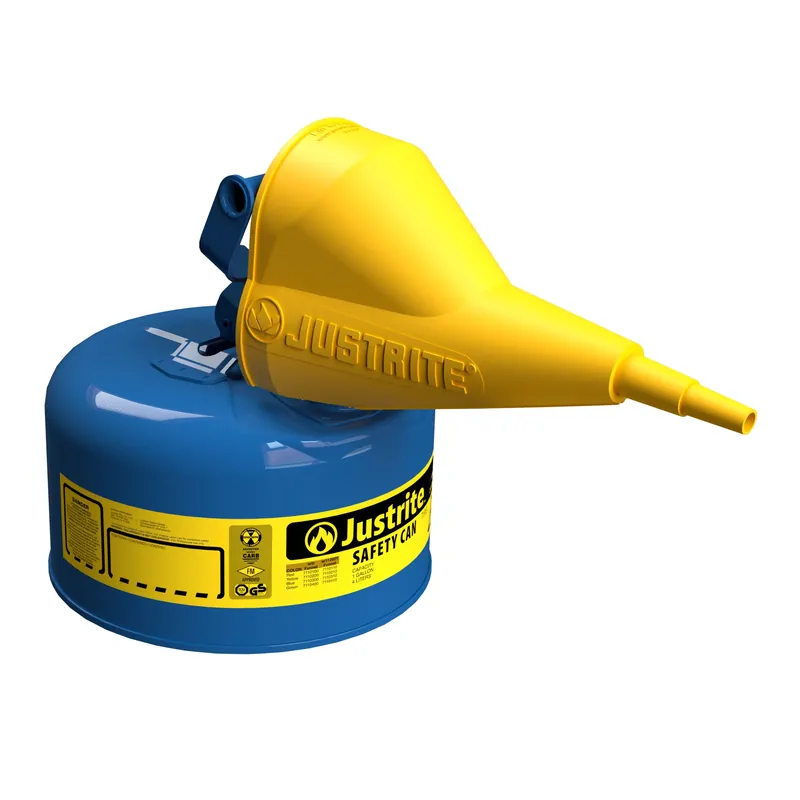 Justrite 7110310 Safety Can for Kerosene Type I with Funnel 1 Gallon