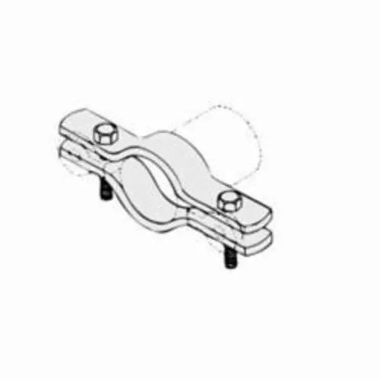 PHD Manufacturing 580 0400PL Double Bolt Underground Pipe Clamp 4 in Pipe 3/4 in Rod