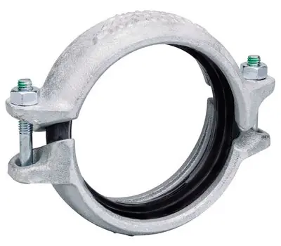 Victaulic L10009NGE0 FireLock EZ 10 in Galvanized Ductile Iron Rigid Coupling Style 009N