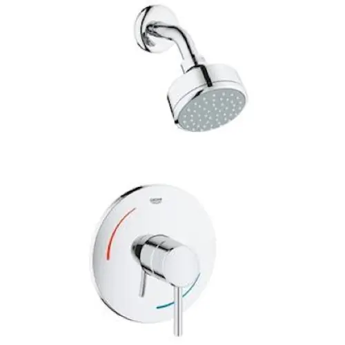 GROHE 35075001 Concetto Pressure Balance Valve Shower Combo Chrome Finish