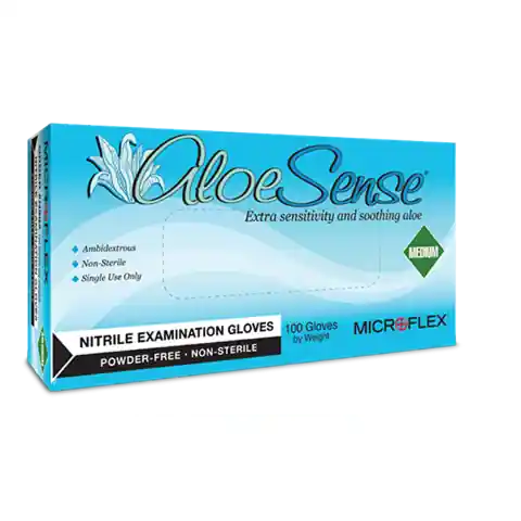 Microflex N961 Aloe Sense Nitrile Exam Gloves Small