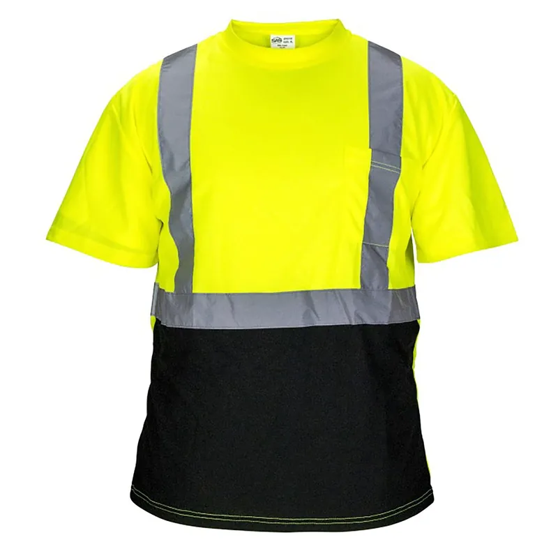 SAS SAFETY 690-1659 Black Bottom T-Shirt Class 2 Large