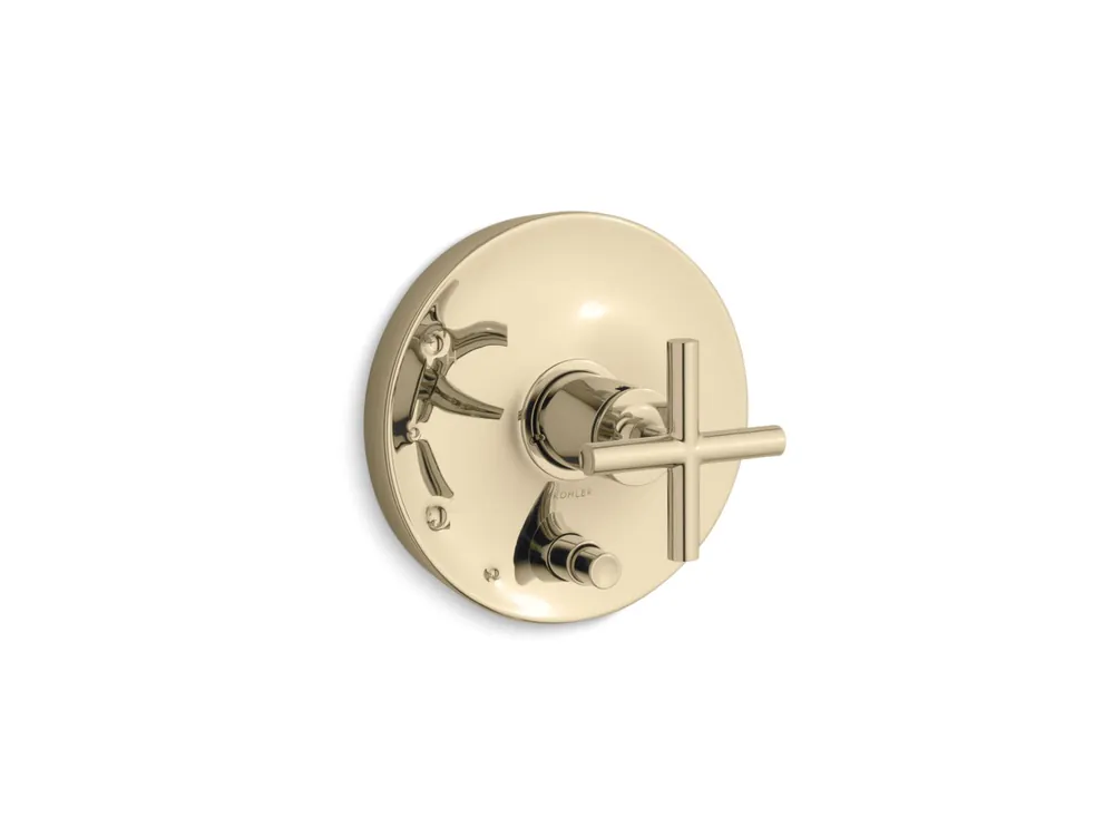 Kohler K-T14501-3-CP Purist Rite-Temp Valve Trim with Push-Button Diverter