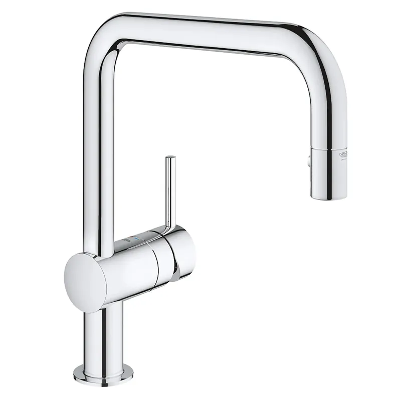 GROHE 32319000 Minta Single-Handle Pull Down Kitchen Faucet Dual Spray 1.75 GPM