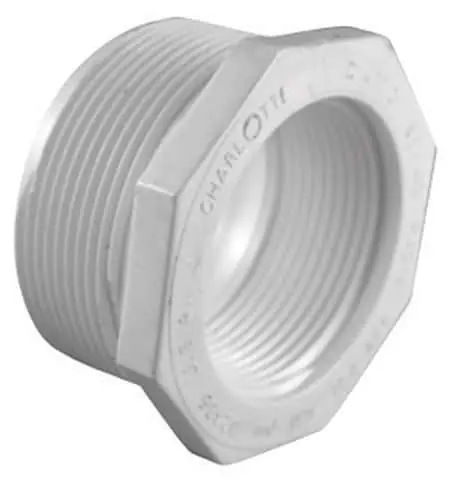 CHARLOTTE PIPE PVC 02112 2000 Reducer Bushing 1 in x 3/4 in