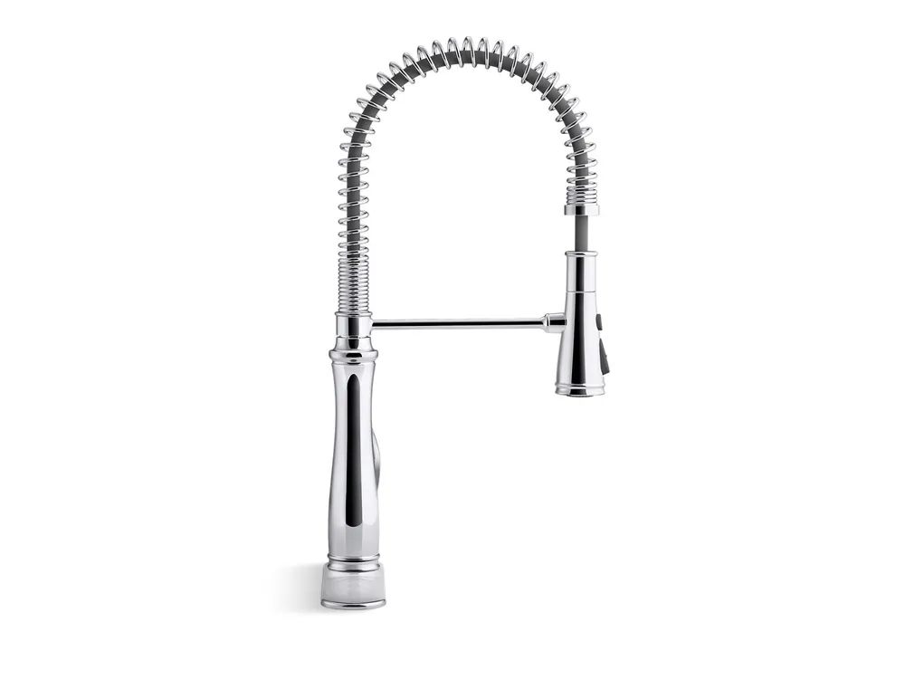 Kohler K-29106-CP Bellera Semi-professional Kitchen Sink Faucet with Three-Function Sprayhead
