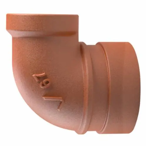 Victaulic FC38067P00 Vic-End II 67 Series 90 Deg End of Run Elbow 3 x 1 In NPT