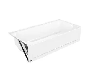 Bootz 011-3396-00 SynIron 2 AFR 60 x 30 Porcelain Enamel Alcove Right-Hand Drain Bathtub
