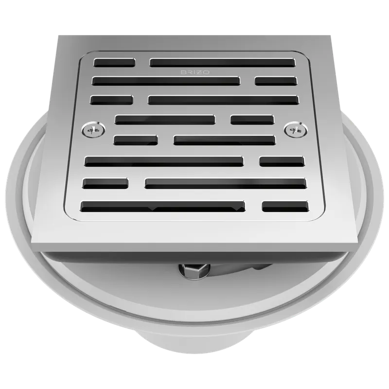 Brizo BT062415-PC Essential Shower Series 4 inches Tile-In Square Shower Drain