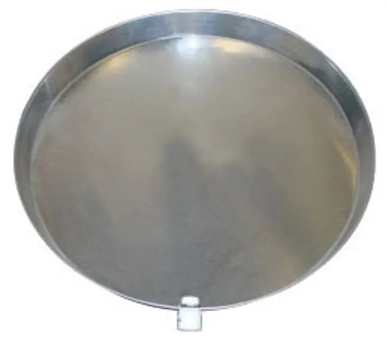 HOLDRITE QP-20 Aluminium Water Heater QuickPan with 1 Inch PVC Drain Fitting 20 Inch Diameter
