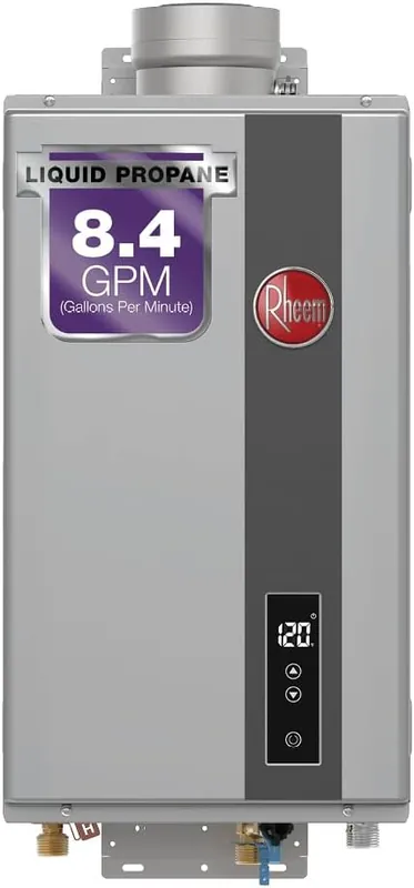 Rheem RTG-84DVLP-3 RTG Series 8.4 Residential 180,000 BTU Liquid Propane Tankless Water Heater Concentric Vent