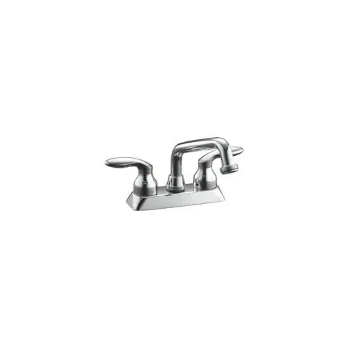 KOHLER K-15271-4-CP Coralais Laundry Sink Faucet With Threaded Spout And Lever Handles