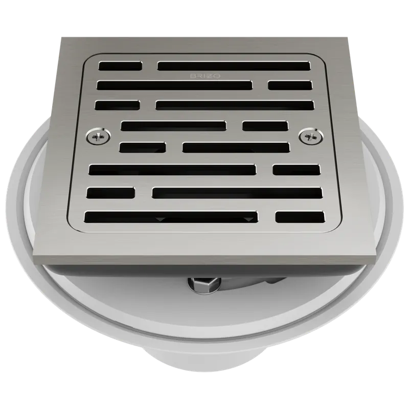 Brizo BT062415-NK Essential Shower Series 4 inches Tile-In Square Shower Drain