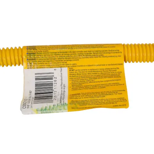 Brasscraft CSSC11-60 Gas Connector 1/2 inches ID (5/8 inches OD) Procoat 3/4 inches MIP Fittings