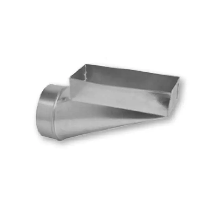 Gray Metal South 12X6X6-112R End Register Boot 12 inches X 6 inches with 6 inches Collar