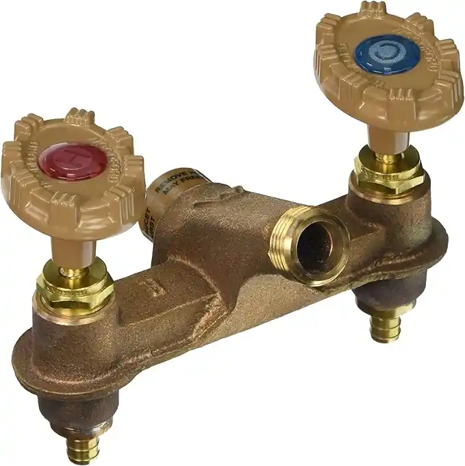 Woodford 122PX Model 122 1/2 inches PEX Inlet Horizontal Hot & Cold Anti-Siphon Wall Faucet