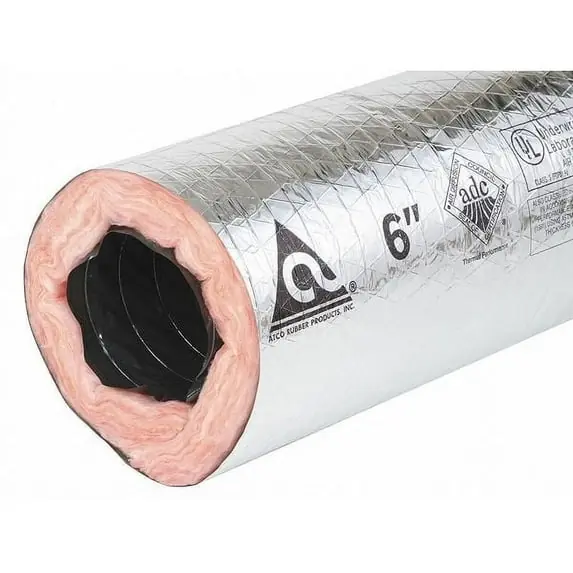 Atco Rubber Products 13102512 Insulated Flexible Duct 12 in x 25 ft