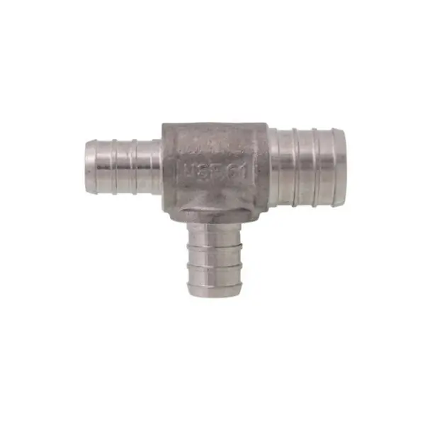 BOSHART SSPEX-070505 PEX Stainless Steel Tee 3/4 inches x 1/2 inches x 1/2 inches