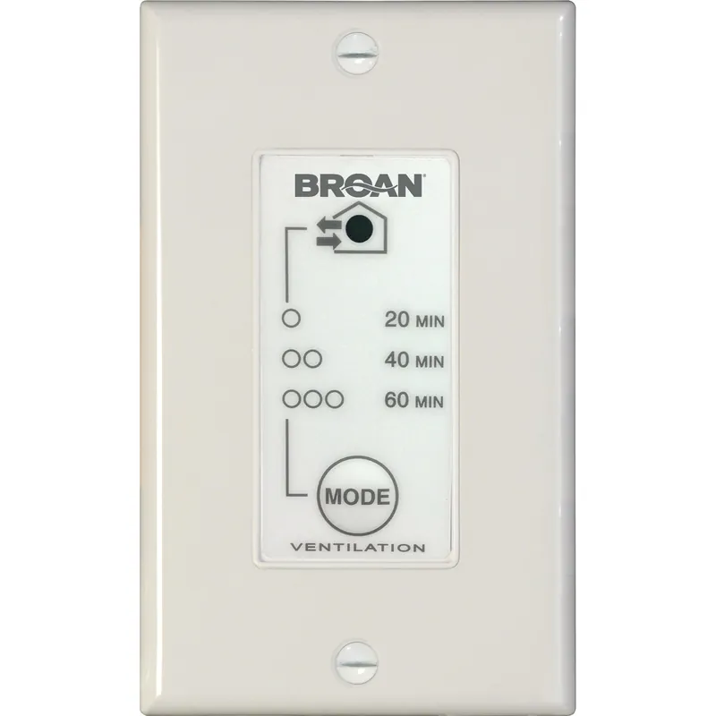 Broan-Nutone VB60W Wall Control with Timer for ERV and HRV Units Replacement VBATHW