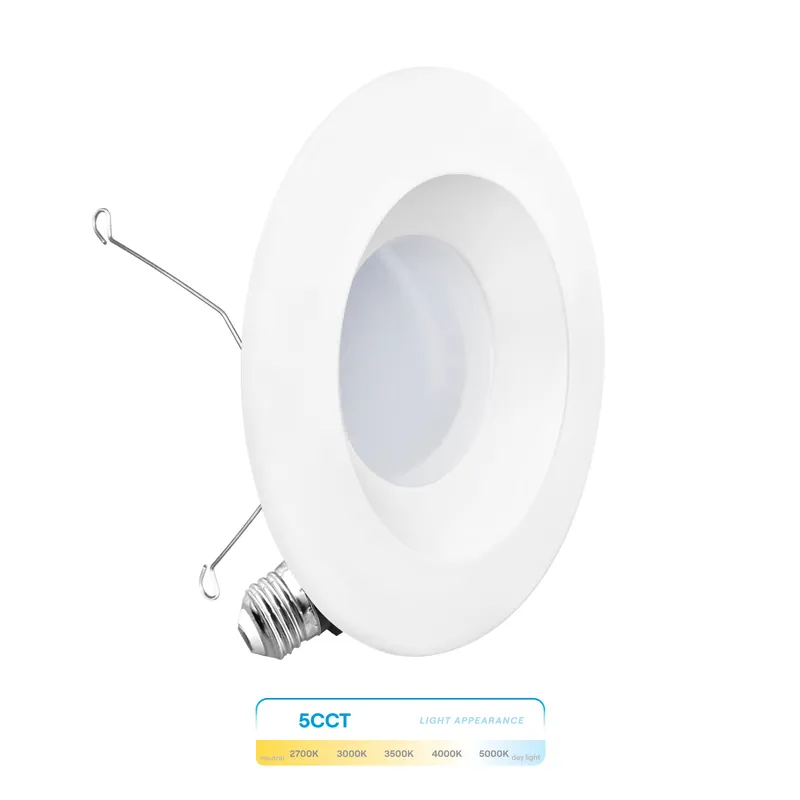 Infibrite IB-006-8-12W-WH 6 In. 5CCT Selectable Retrofit LED