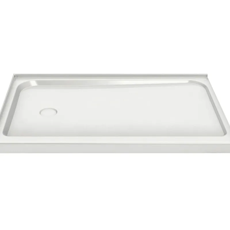 MAAX 105594-000-001-002 Rectangular Base 6036 Acrylic Corner Left or Right Shower Base with Right-Hand Drain
