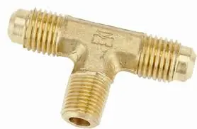 Mueller Industries A00345 Tee Brass 2way 1/4SAE X 1/4SAE X 1/8MPT Lot Of 5
